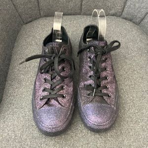 Converse Chuck Taylor All Star Purple Glitter UNISEX Shoes MEN 8, Women 10